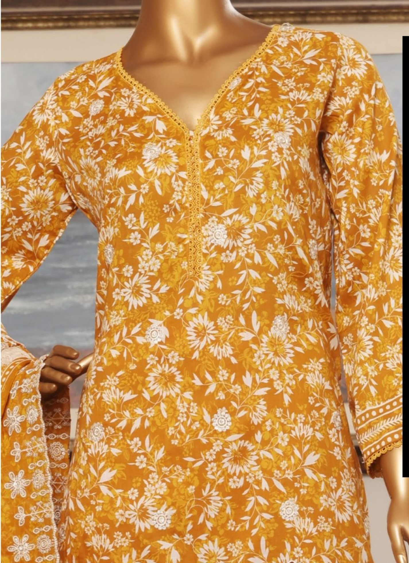 Riwayat Premium 3P Lawn Suit Embroidered