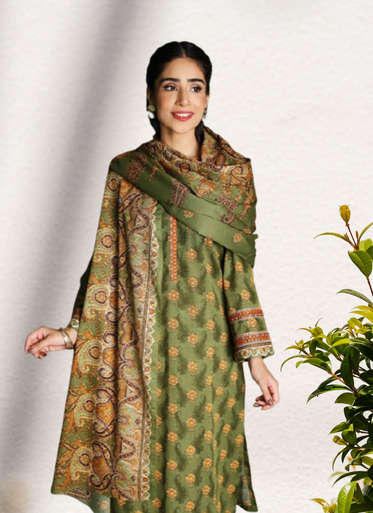 Nishat 3 Piece Lawn Suit (Unstiched)