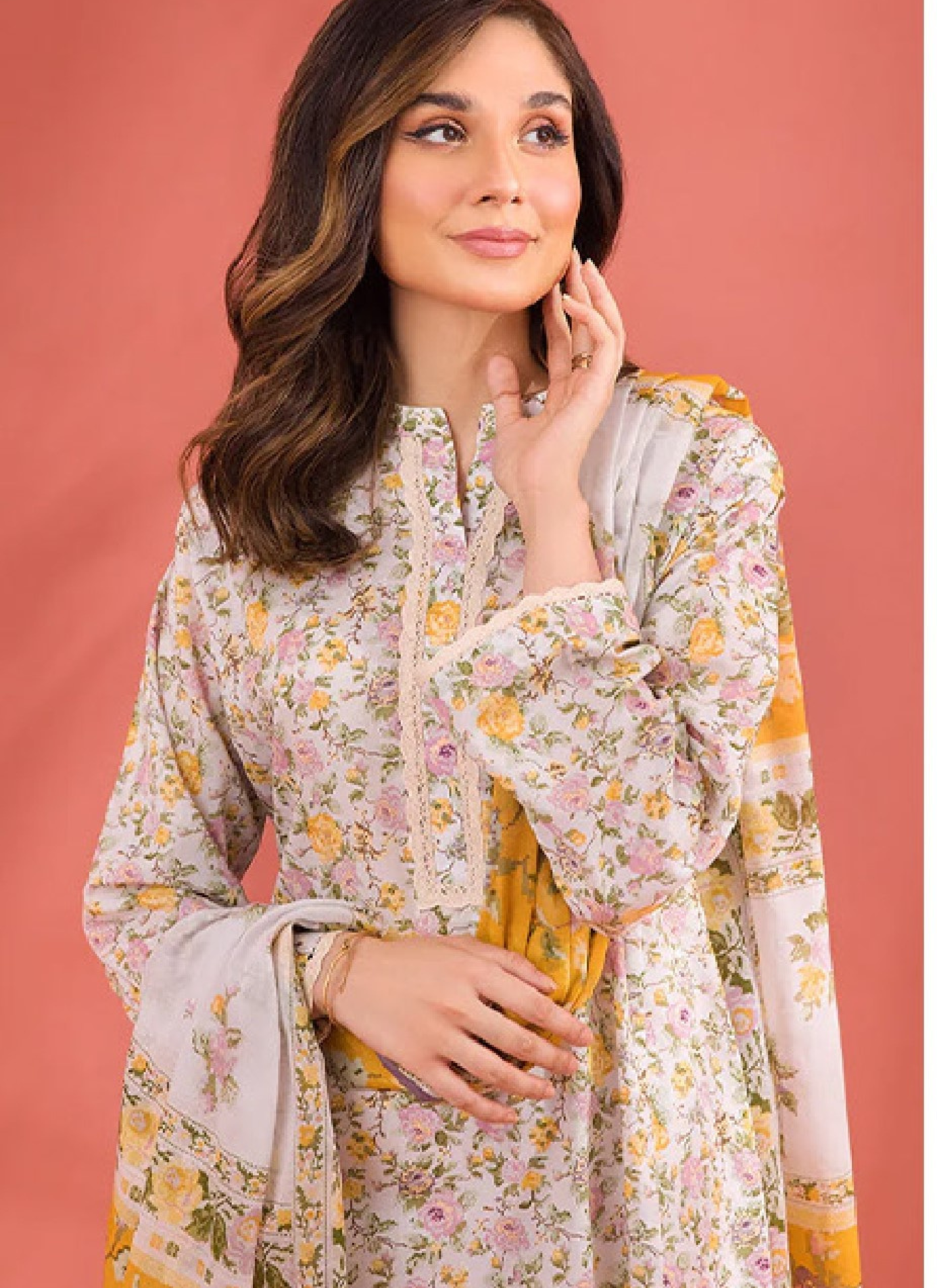 Nishat 3 Piece Lawn Suit (Unstiched)