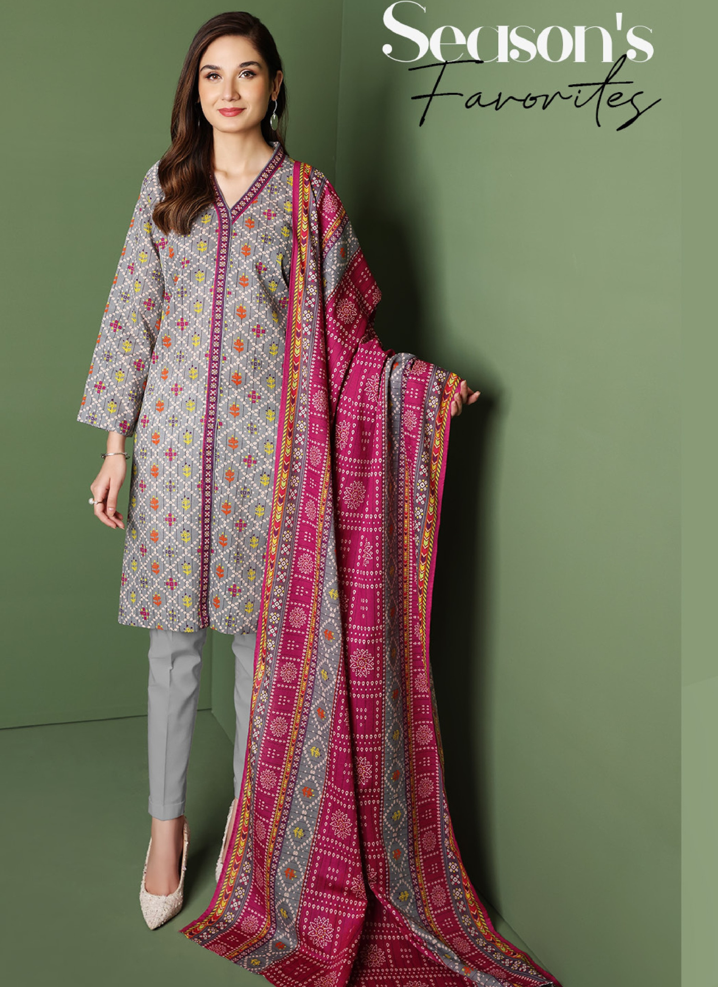 Nishat 3 Piece Lawn Suit (Unstiched)