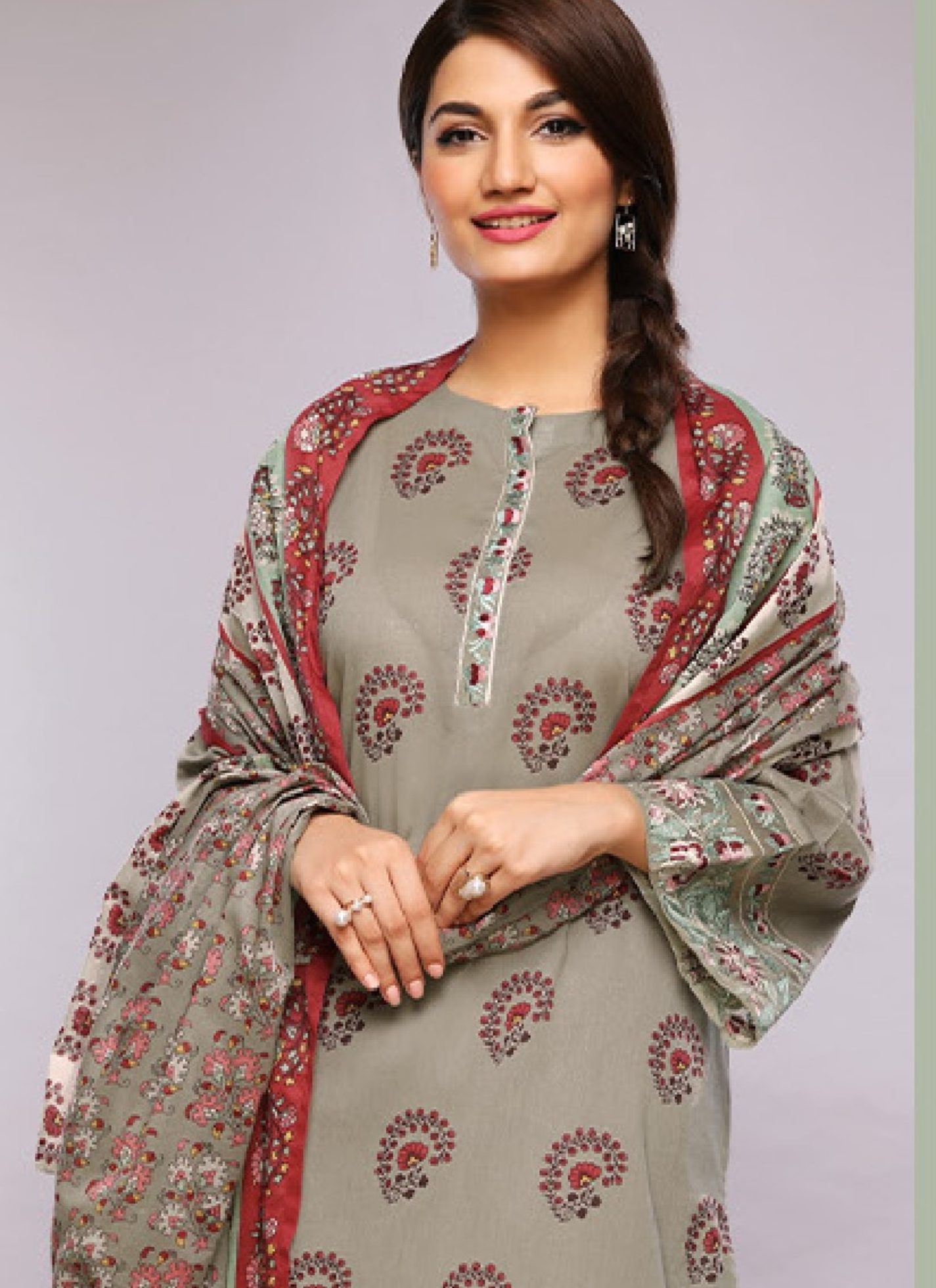 Nishat 3 Piece Lawn Suit (Unstiched)