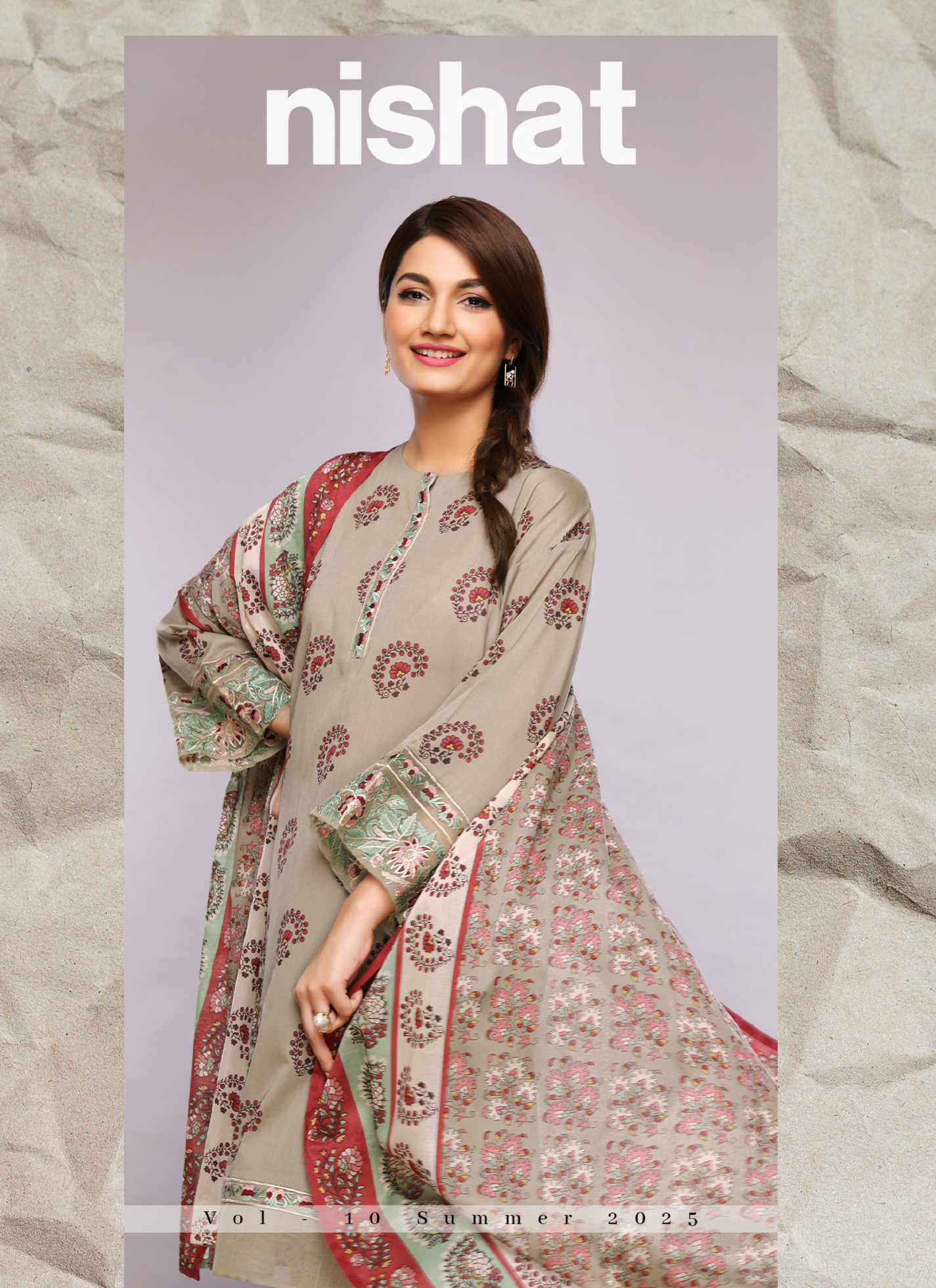 Nishat 3 Piece Lawn Suit (Unstiched)