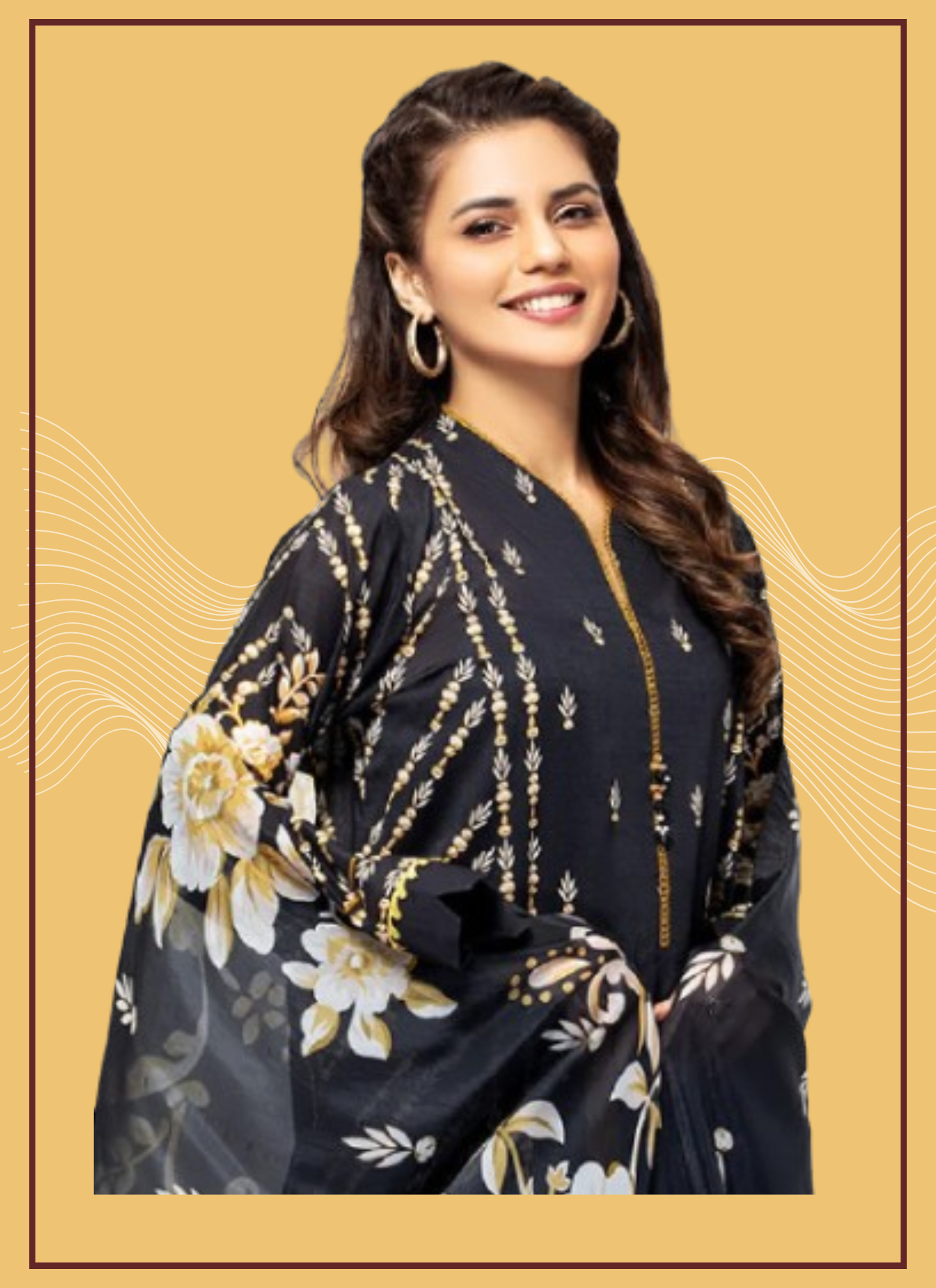 Nishat 3 piece lawn suit (Unstiched)