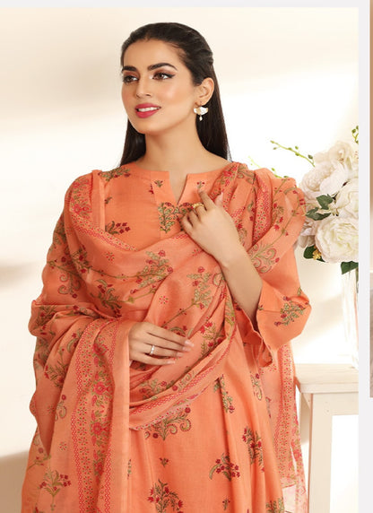 Nishat 3 Piece Lawn Suit (Unstiched)