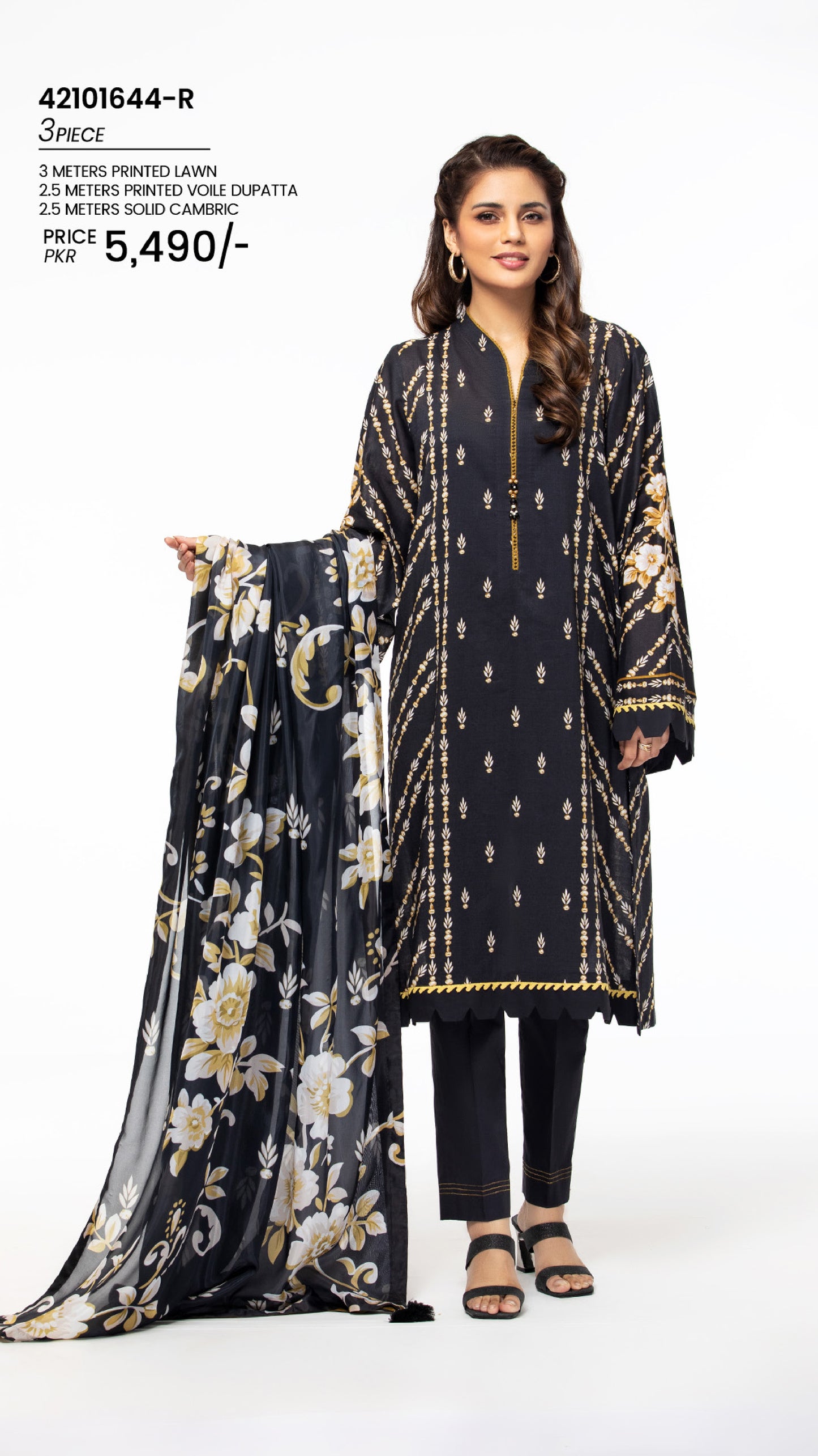 Nishat 3 piece lawn  suit (Unstiched)