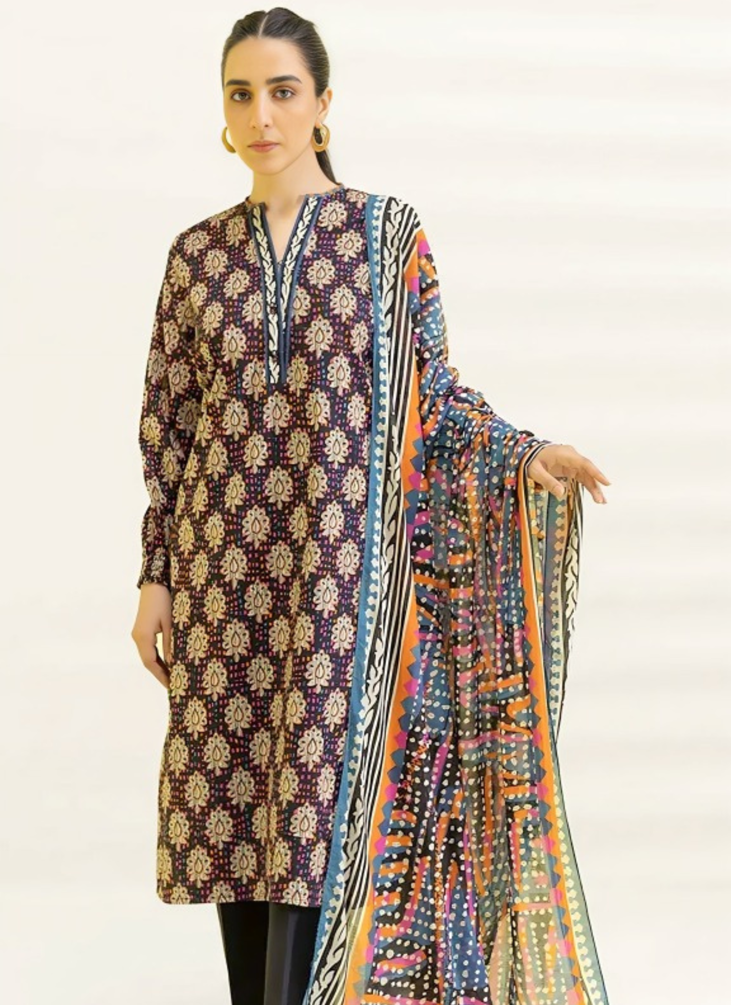 Sapphire 3-Piece Digital Printed Linen Suit