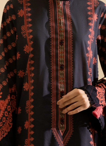 3 piece Lawn Suit-Printed (Unstiched)