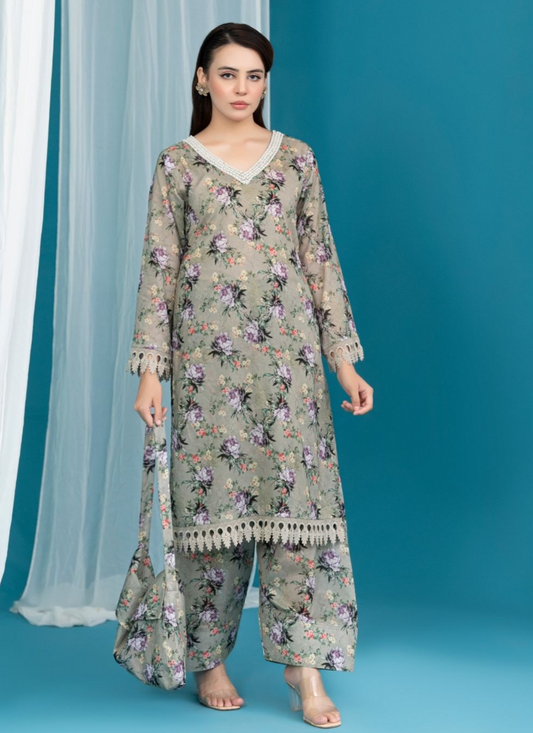 Elegant 2 Piece Unstitched Suit