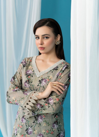 Elegant 2 Piece Unstitched Suit
