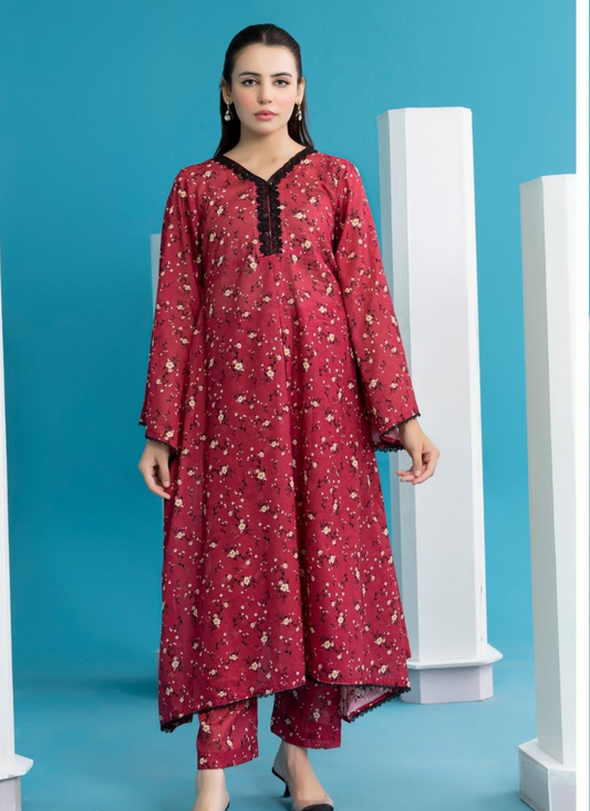 Elegant 2 Piece Unstitched Suit