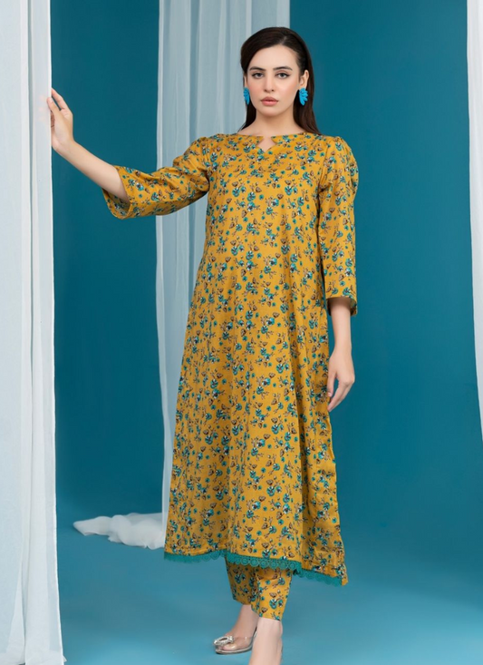 Elegant 2 Piece Unstitched Suit
