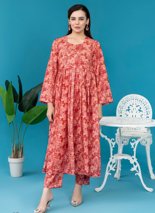 Elegant 2 Piece Unstitched Suit