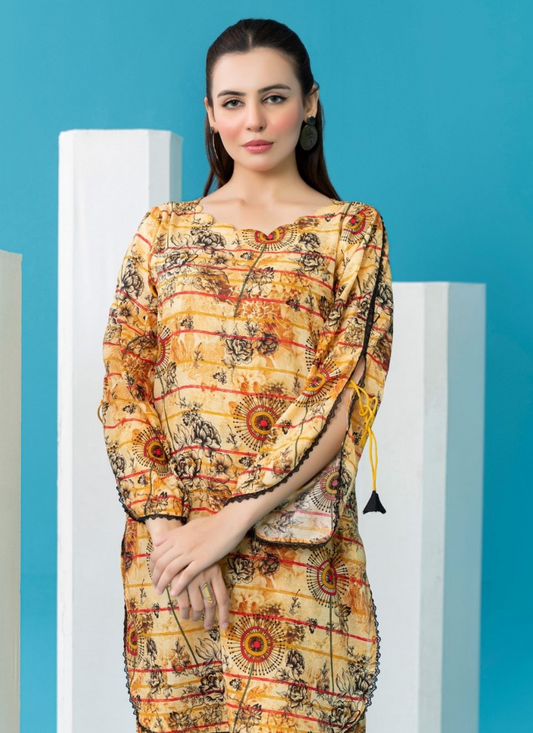 Elegant 2 Piece Unstitched Suit