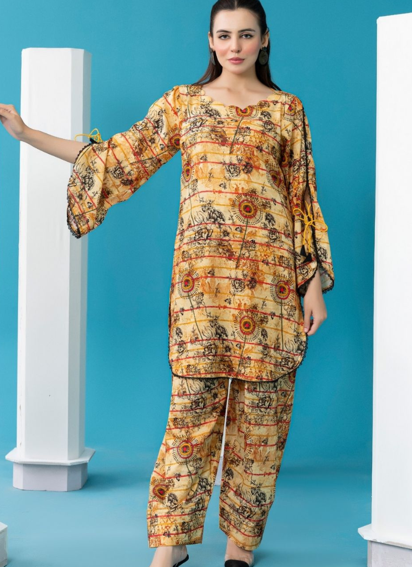 Elegant 2 Piece Unstitched Suit