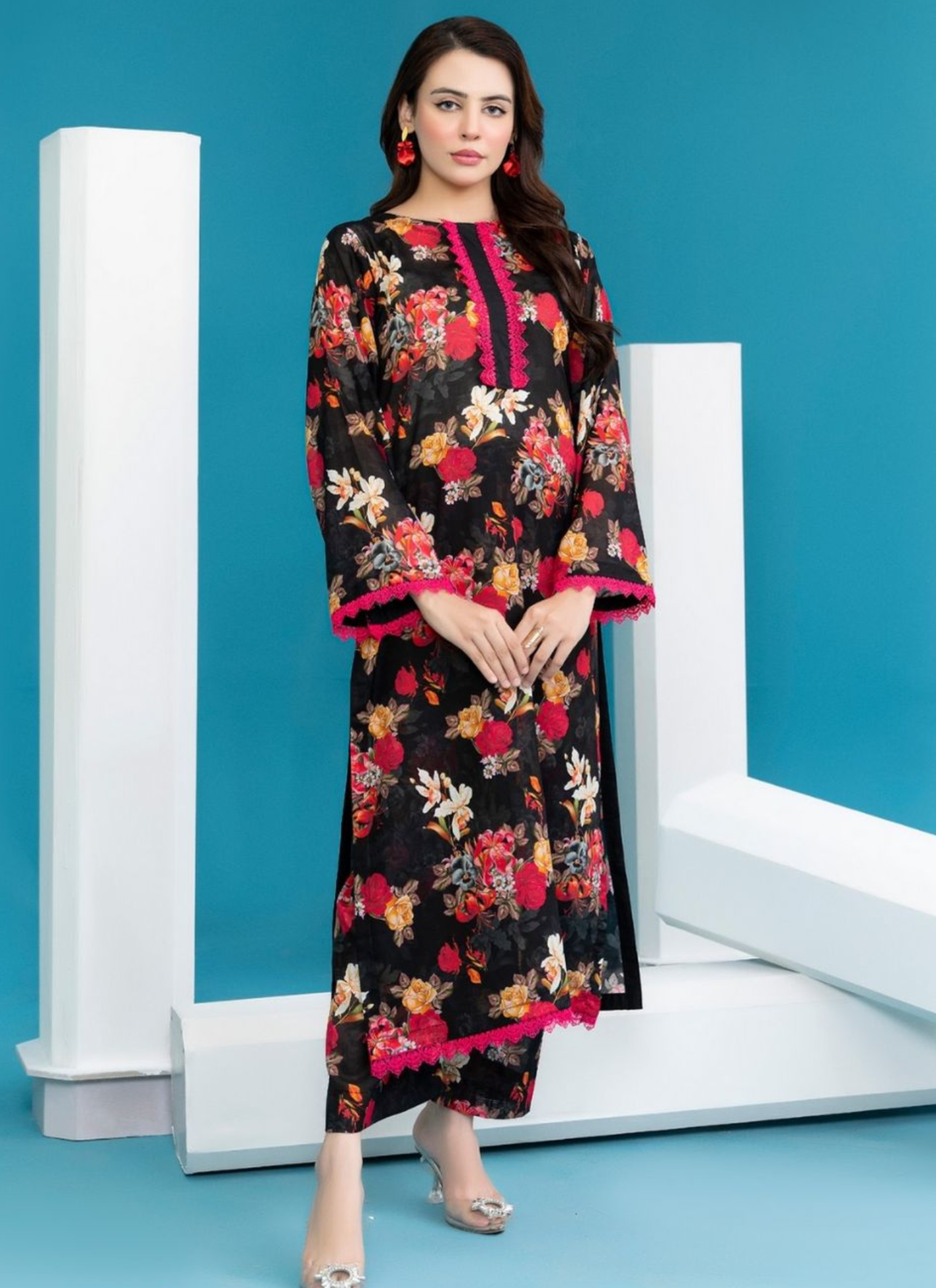 Elegant 2 Piece Unstitched Suit