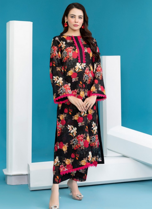 Elegant 2 Piece Unstitched Suit