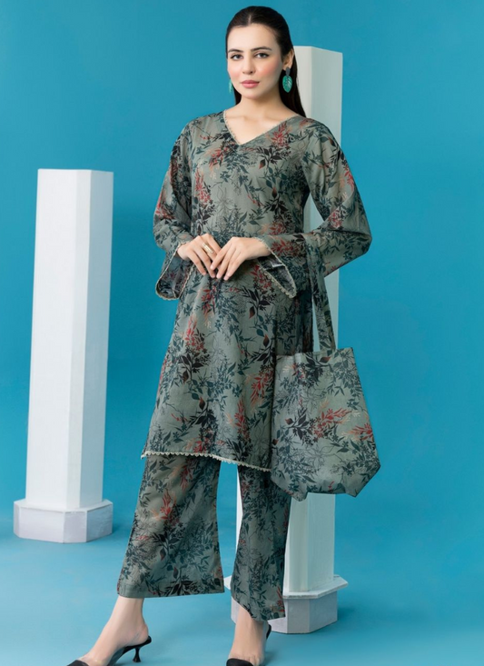 Elegant 2 Piece Unstitched Suit