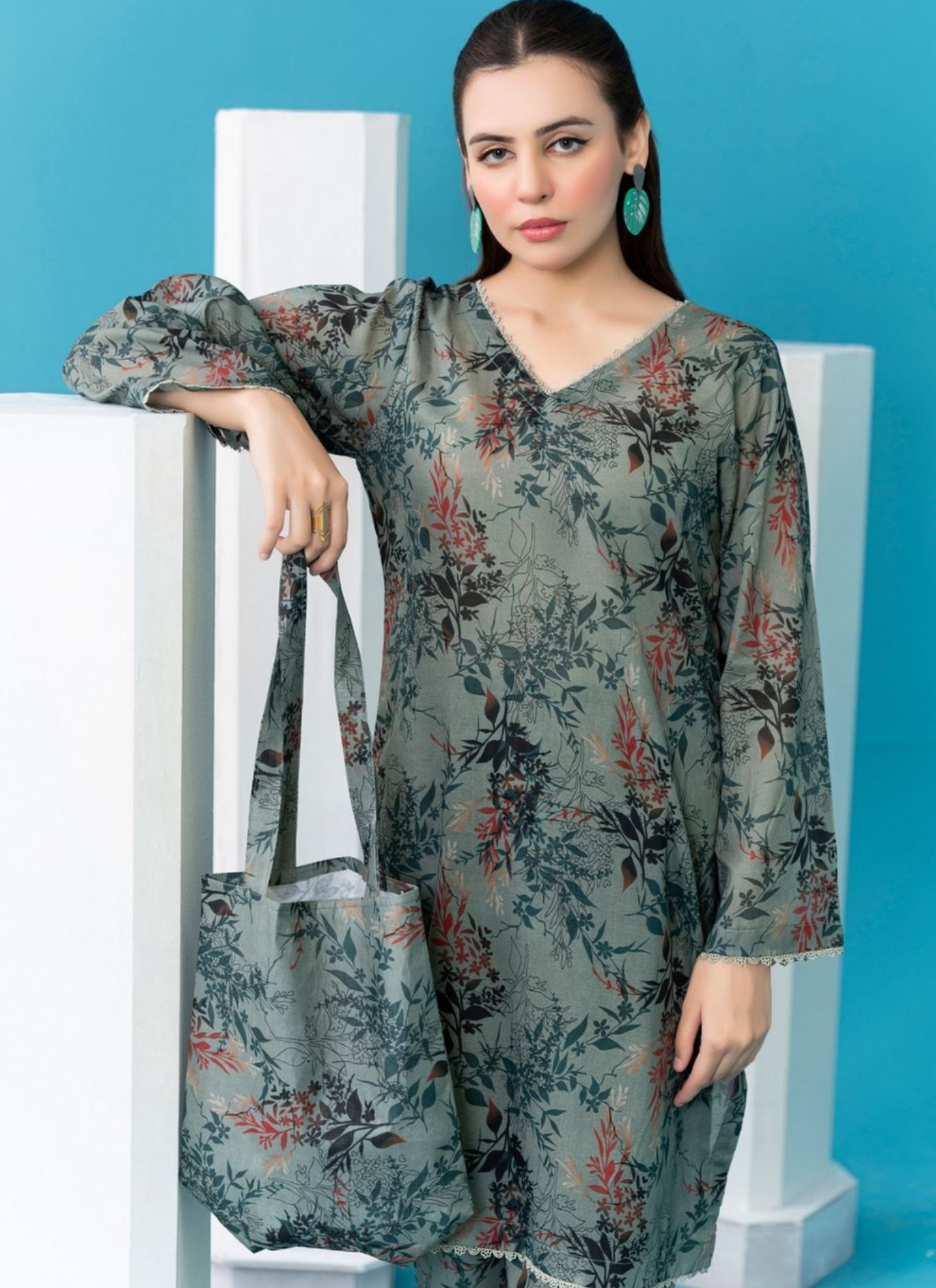 Elegant 2 Piece Unstitched Suit