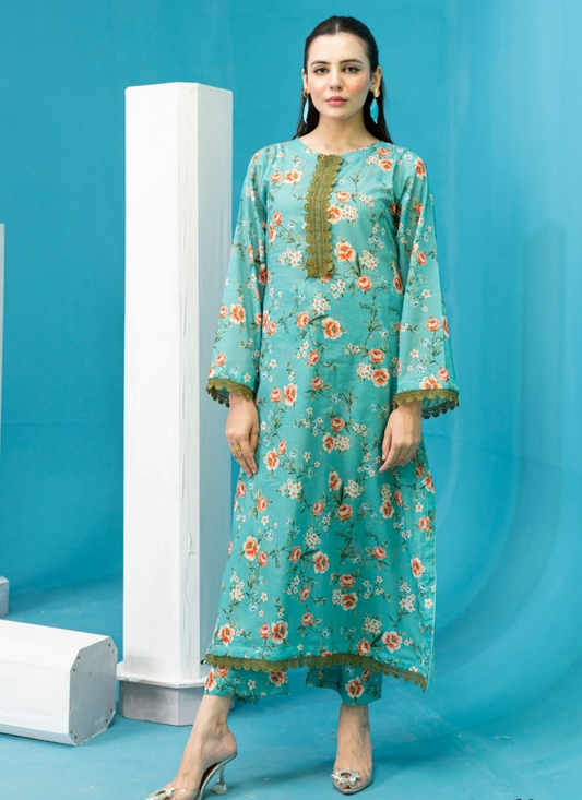 Elegant 2 Piece Unstitched Suit