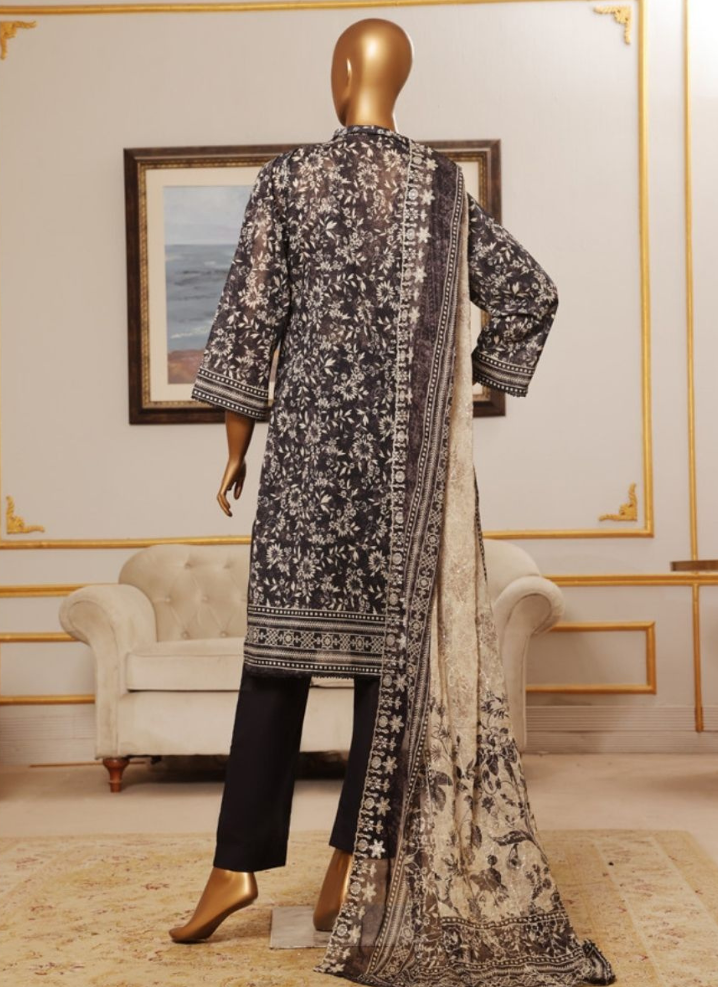 Riwayat Premium 3P Lawn Suit Embroidered