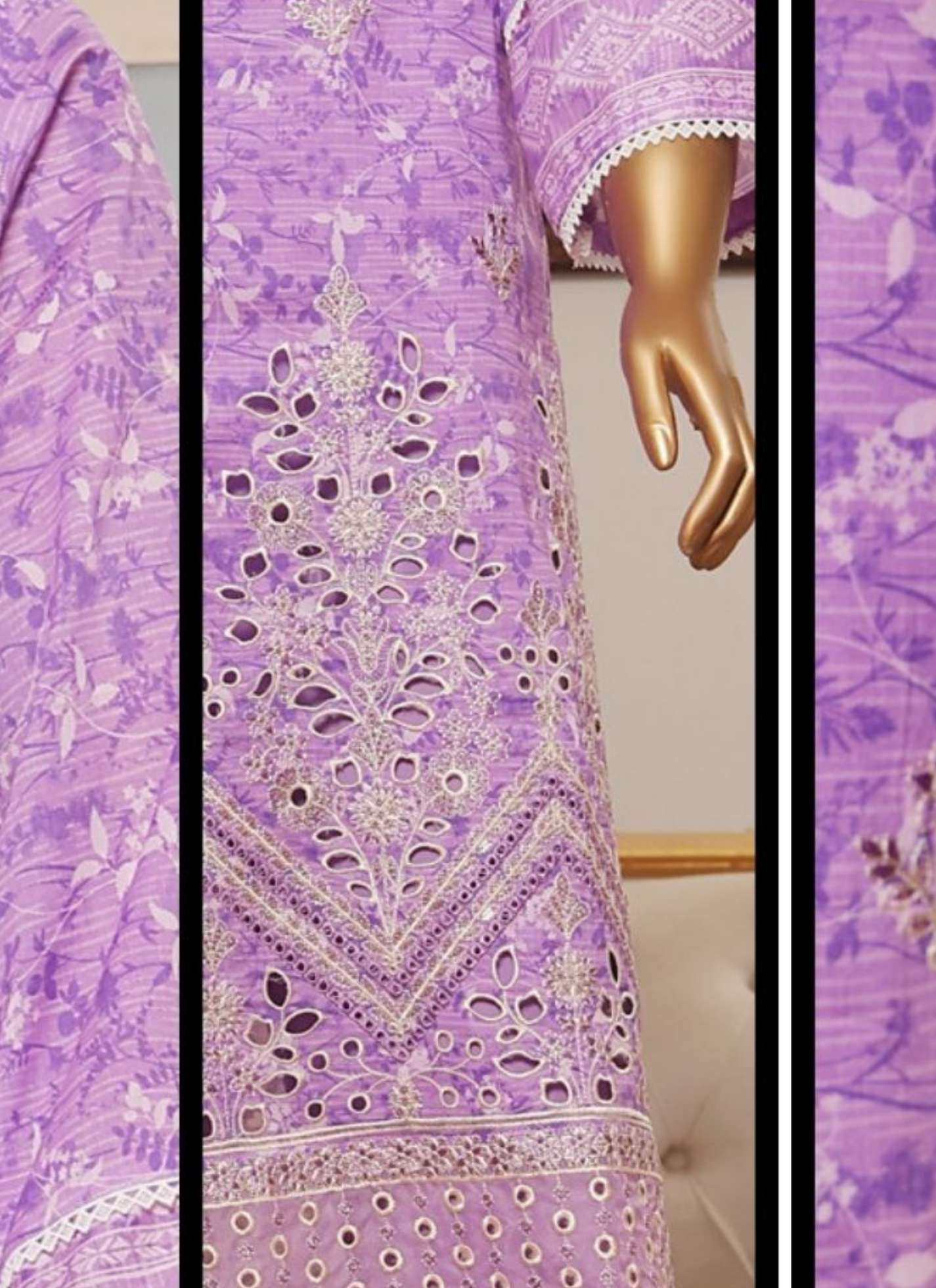 Riwayat Premium 3P Lawn Suit Embroidered