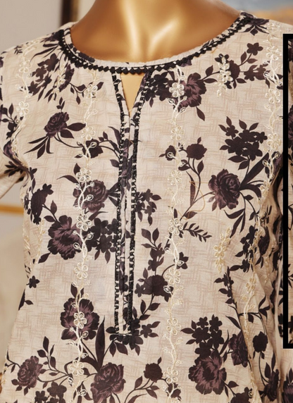Riwayat Premium 3p Lawn Suit  Embroidered