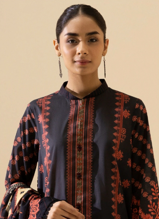 3 piece Lawn Suit-Printed (Unstiched)