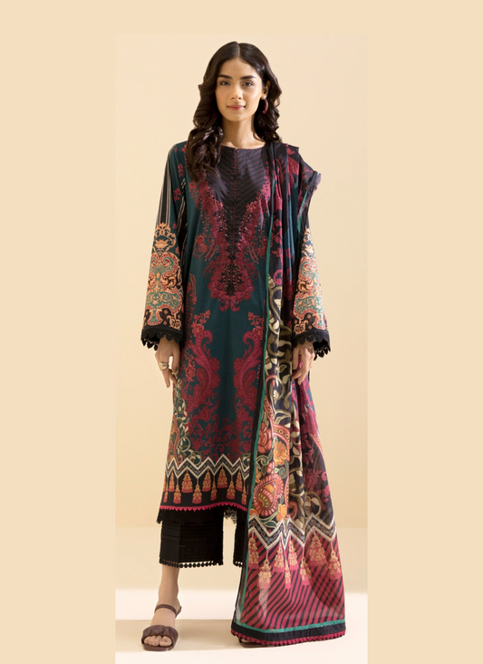 3 Piece Lawn Suit-Printed(Unstiched)