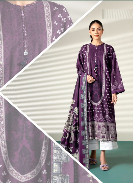 3 Piece Lawn Suit-Printed(unstiched)