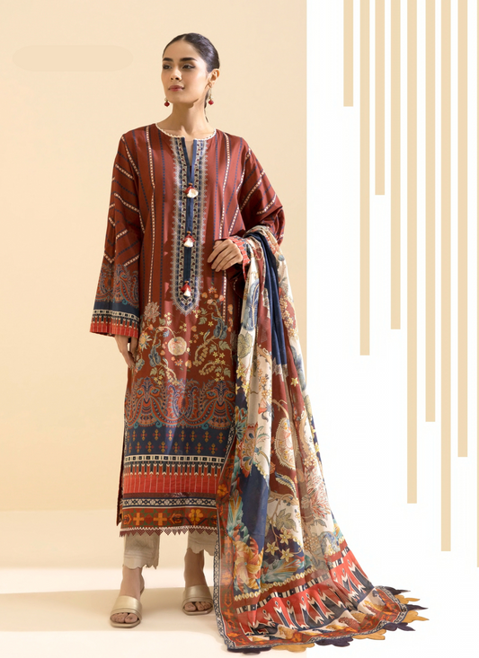 3 Piece Lawn Suit-Printed(Unstiched)