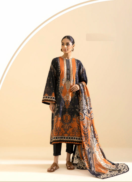 3 Piece Lawn Suit-Printed(Unstiched)