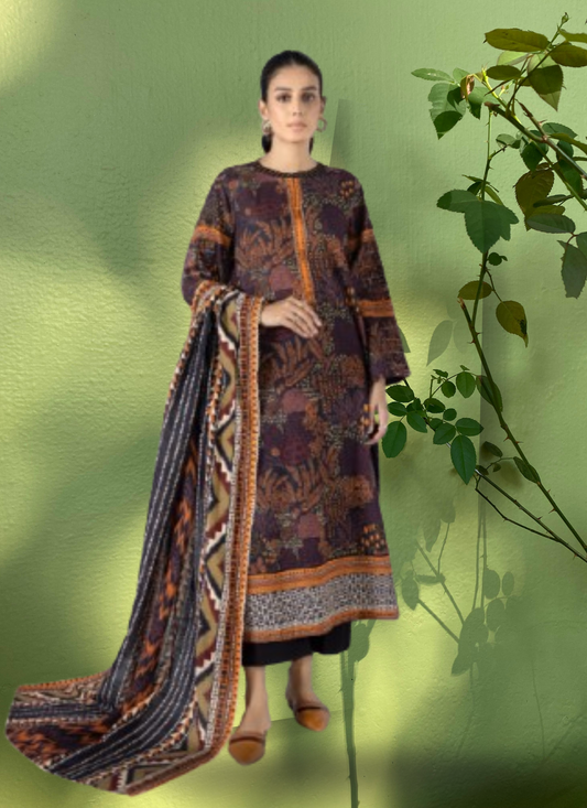 Sapphire 3 piece lawn suit (Unstiched)
