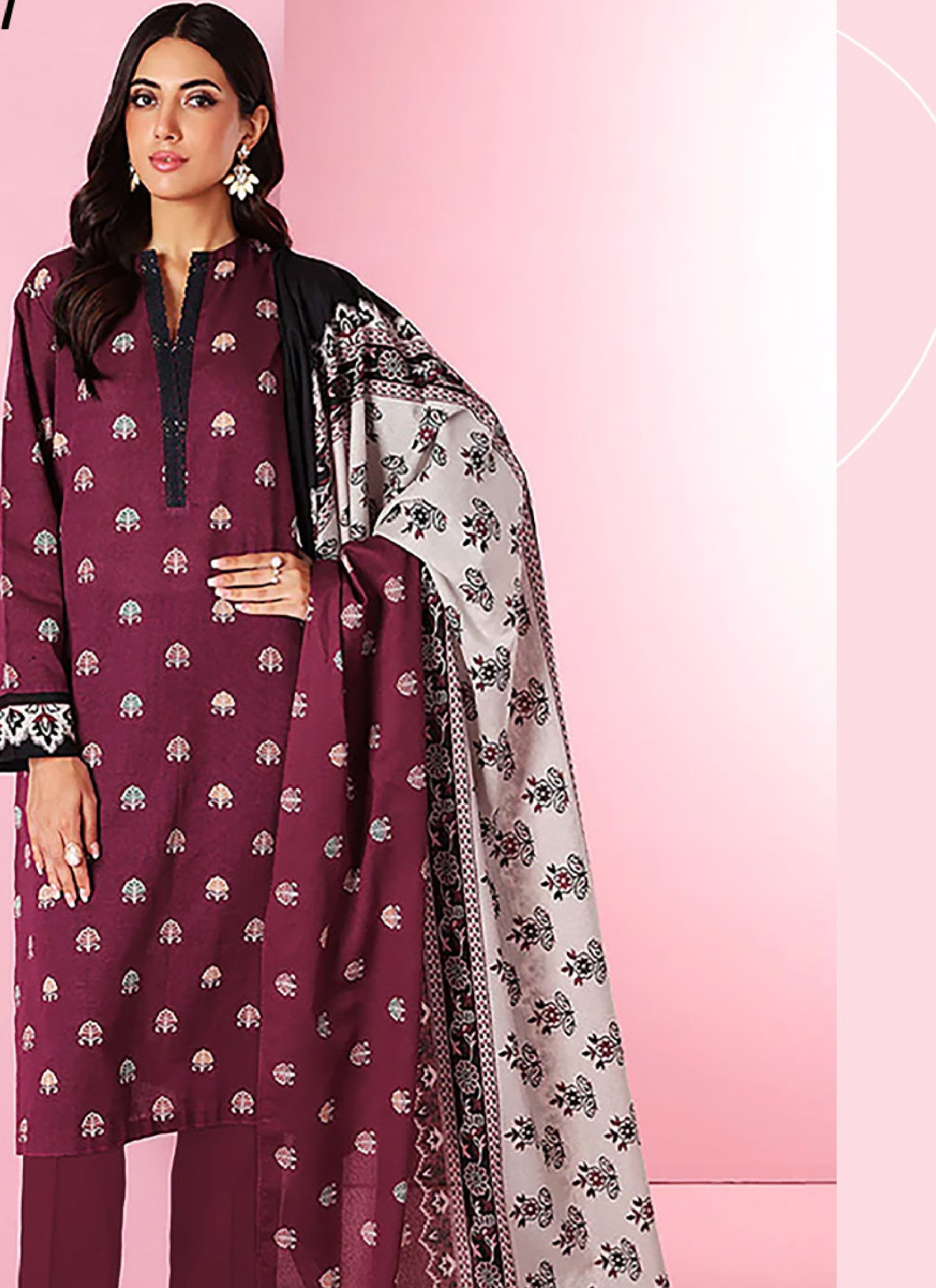 Nishat 3 Piece Lawn Suit (Unstiched)
