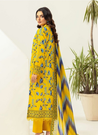 Haya By Legends 3p Lawn Suit (Unstiched)