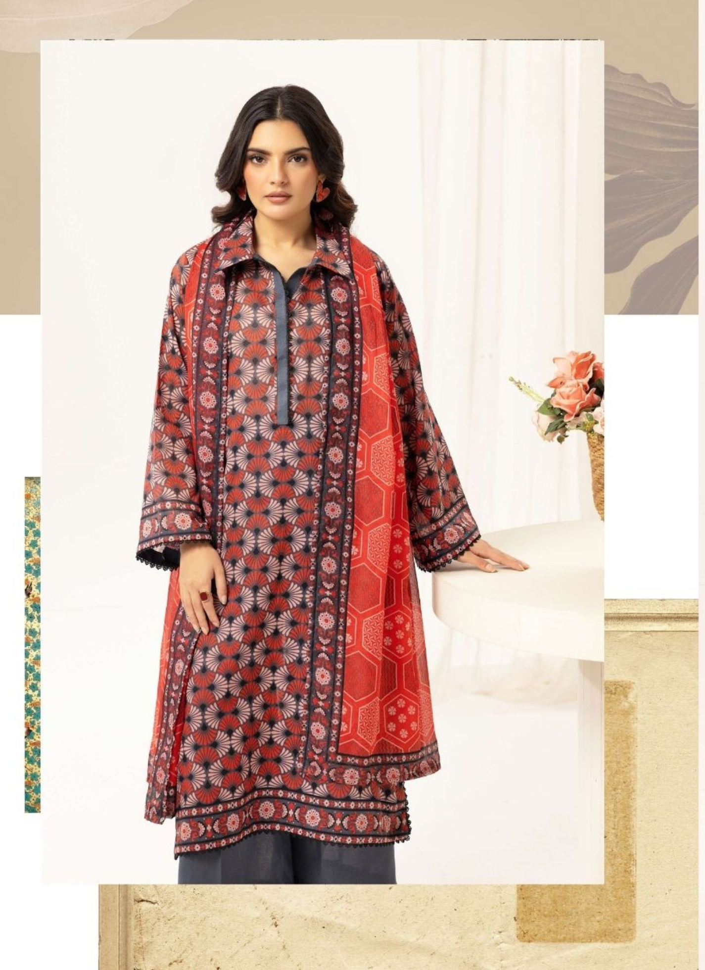 Haya By Legends 3p Lawn Suit (Unstiched)