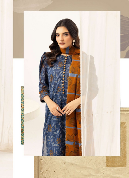 Haya By Legends 3p Lawn Suit (Unstiched)