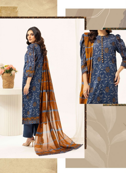 Haya By Legends 3p Lawn Suit (Unstiched)