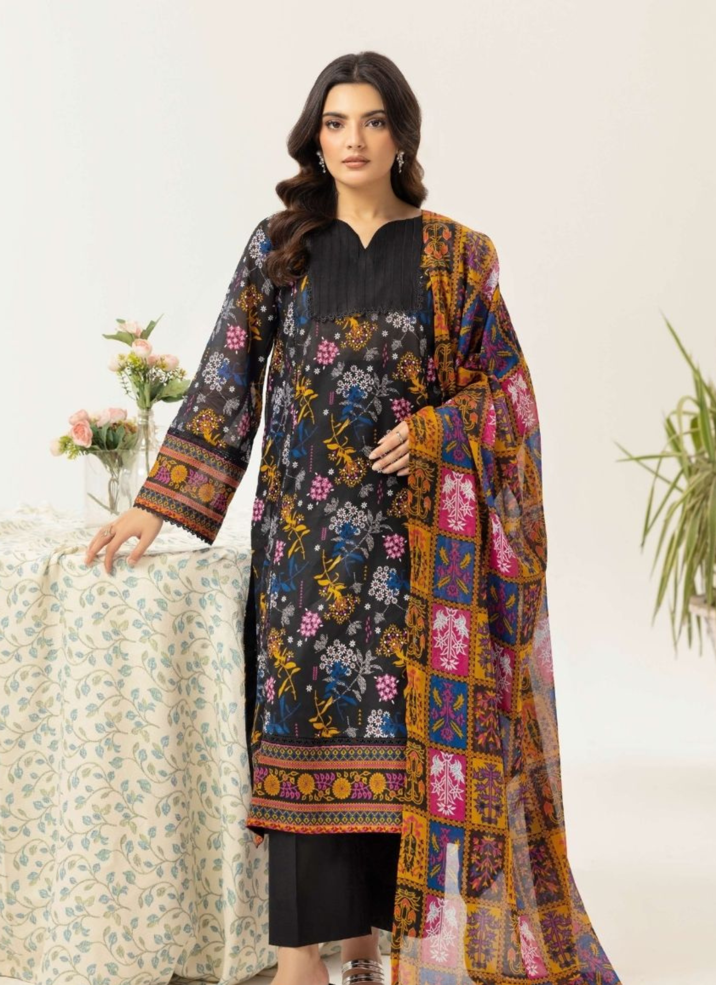 Haya By Legends 3p Lawn Suit (Unstiched)
