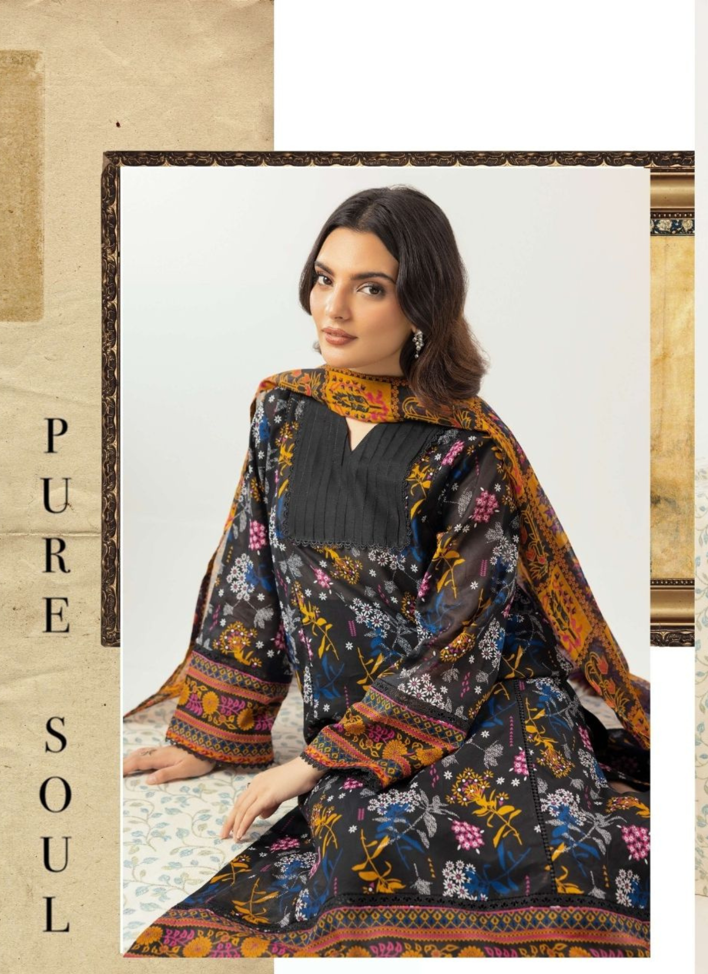 Haya By Legends 3p Lawn Suit (Unstiched)