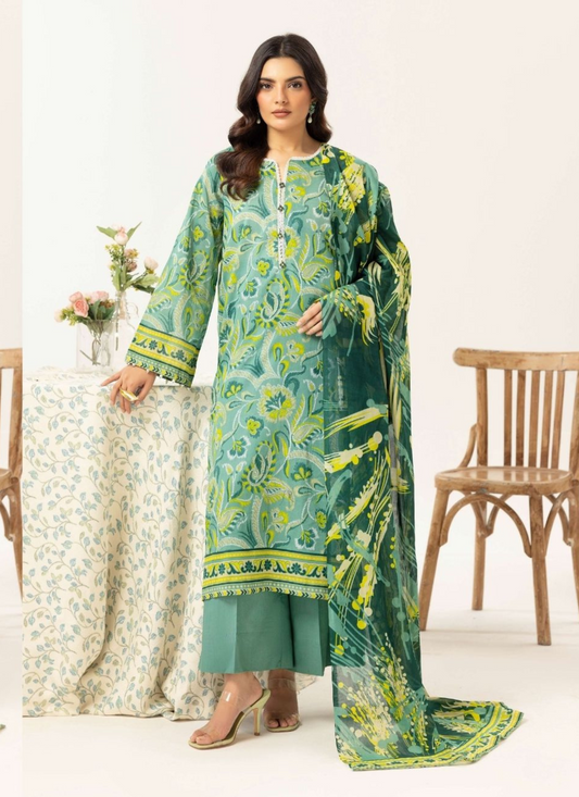 Haya By Legends 3p Lawn Suit (Unstiched)
