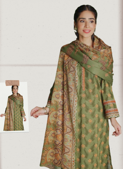 Nishat 3 Piece Lawn Suit (Unstiched)