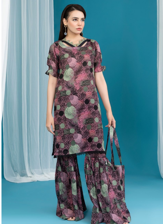 Elegant 2 Piece Unstitched Suit