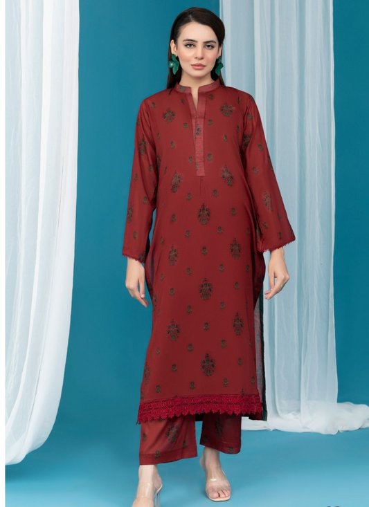 Elegant 2 Piece Unstitched Suit